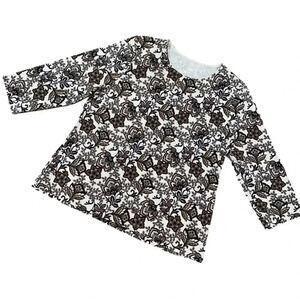KIM Rogers Paisley Tan & Brown Top Size PXL Like New